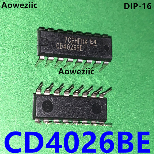 5个 CD4026BE 直插 DIP-16 CD4026 逻辑芯片 十进制计数器 分频器