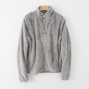 抓绒衣女秋冬新款保暖立领珊瑚绒上衣摇粒绒外套拉链开衫卫衣