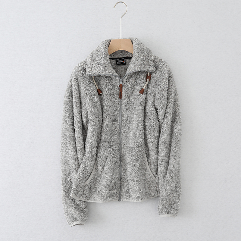 秋冬新款户外珊瑚开衫加厚