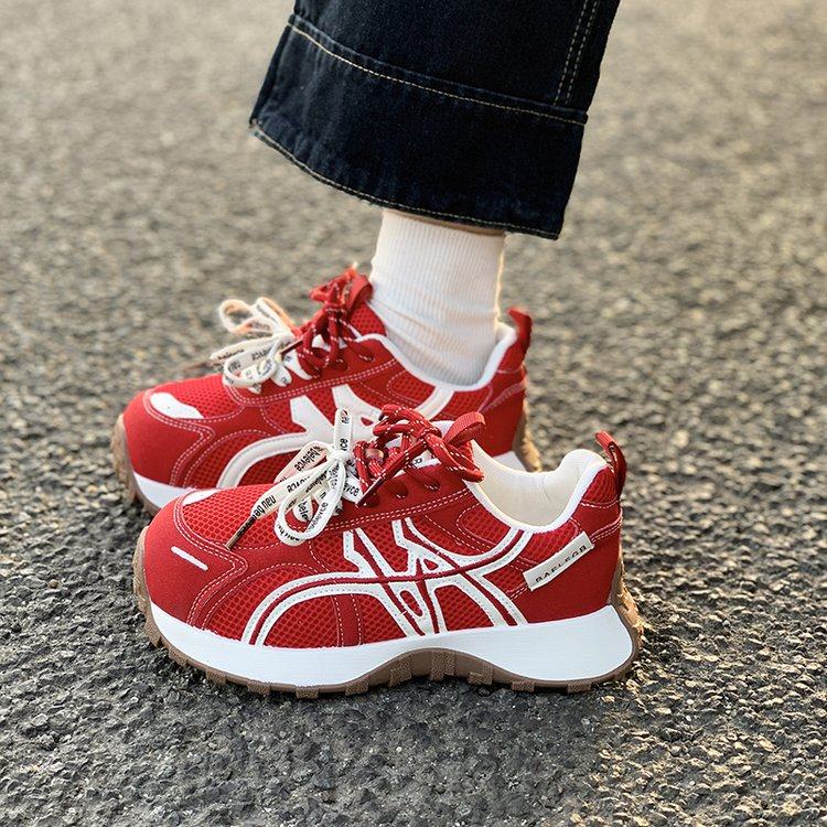 老爹鞋女2026春季新款潮网面透气百搭时尚厚底防滑休闲舒适运动鞋,女鞋,时尚休闲鞋,淘宝优惠券,粉丝福利购,淘宝优惠卷