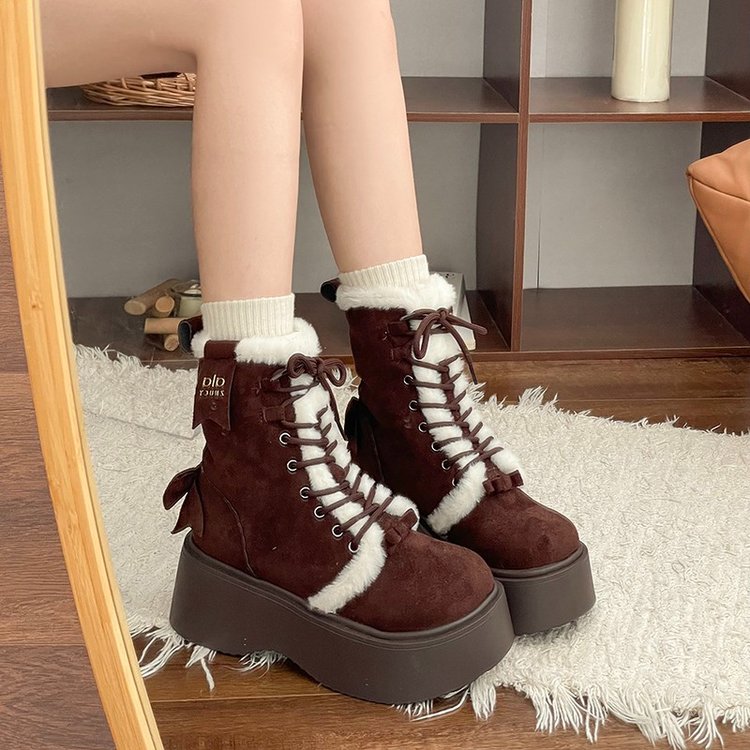 时尚雪地靴2025冬季新款厚底保暖