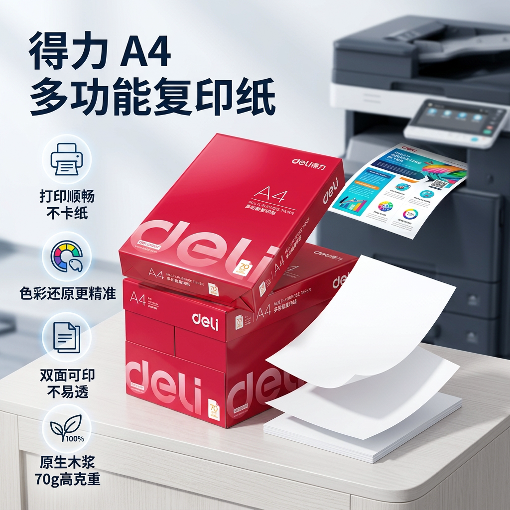 得力a4纸打印宣铭锐70g木浆图片