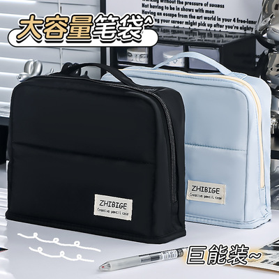 简约风大容量ins按动黑色中性笔