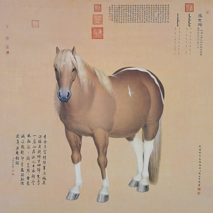 骏马雪点雕复制品郎世宁国画打印微喷字画书画印刷装饰画办公室|ruв категории Домашний быт, декоративная живопись, китайская живопись - от Buy2taobao.com для оказания профессиональной услуги покупки агента Taobao