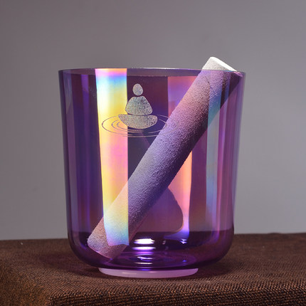 手持水晶颂钵冰透全透色圣杯采耳瑜伽冥想音疗ASMR音乐会演奏乐器