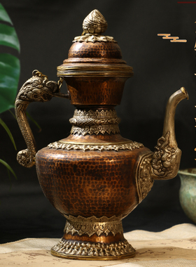 密宗供佛用品酒壶摆件尼泊尔手工