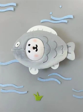 新品自嘲熊毛绒挂件钥匙扣