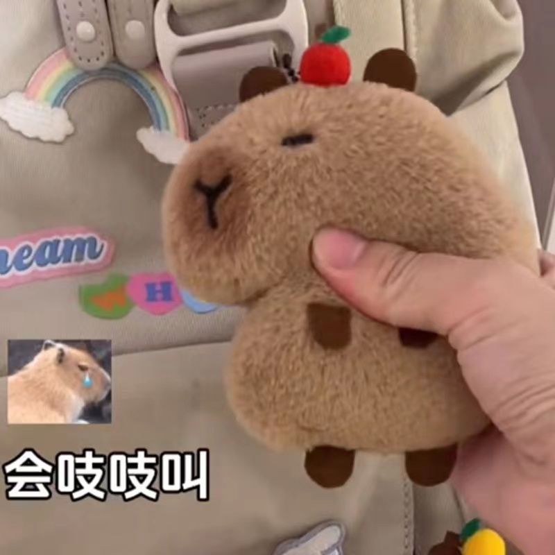 卡皮巴拉玩偶吱叫仿真具女