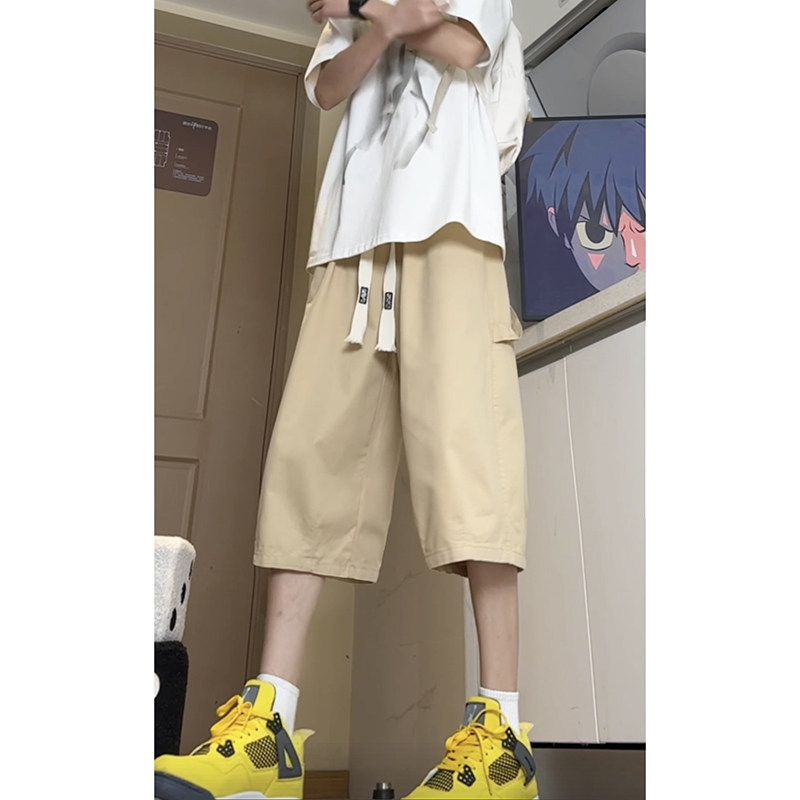 夏季七分裤过膝宽松风男2024短裤美式休闲裤子-A921TP38 控58图片