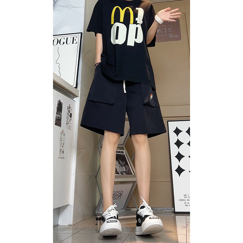 男士工装多巴胺短裤薄款休闲百搭五分裤直筒裤子-A950TP30 控48图片