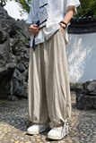 直筒宽松垂感高级风新中式夏季阔腿休闲长裤子-A1067TP38控59，男装休闲裤，电商B241