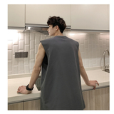 2026男士t恤夏季背心宽松纯棉个性潮流无袖上衣男-A892TP18控29，男装背心/马甲，电商B241