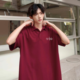 夏季polo衫痞男生衬衫领美式重磅短袖男装衣服潮-A1105TP35控58，男装Polo衫，电商B241