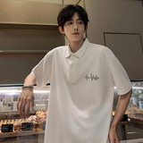 美式重磅衬衫领夏季polo衫痞男生短袖男装衣服潮-A1105TP35控58，男装Polo衫，电商B241