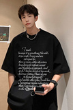 美式t恤短袖夏季纯棉衣服复古高街印花嘻哈半袖-A1063TP25控39，男装棉衣，电商B241