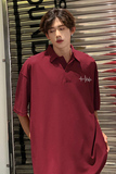 夏季polo衫痞男生衬衫领美式重磅短袖男装衣服潮-A1105TP35控58，男装Polo衫，电商B241
