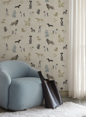 Taiga And Friends瑞典原装进口定制壁画 狗狗动物儿童背景墙壁纸