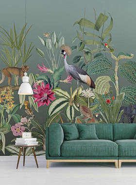 荷兰原装进口壁画 Checking Out Nature 绿野仙踪 丛林动物墙纸