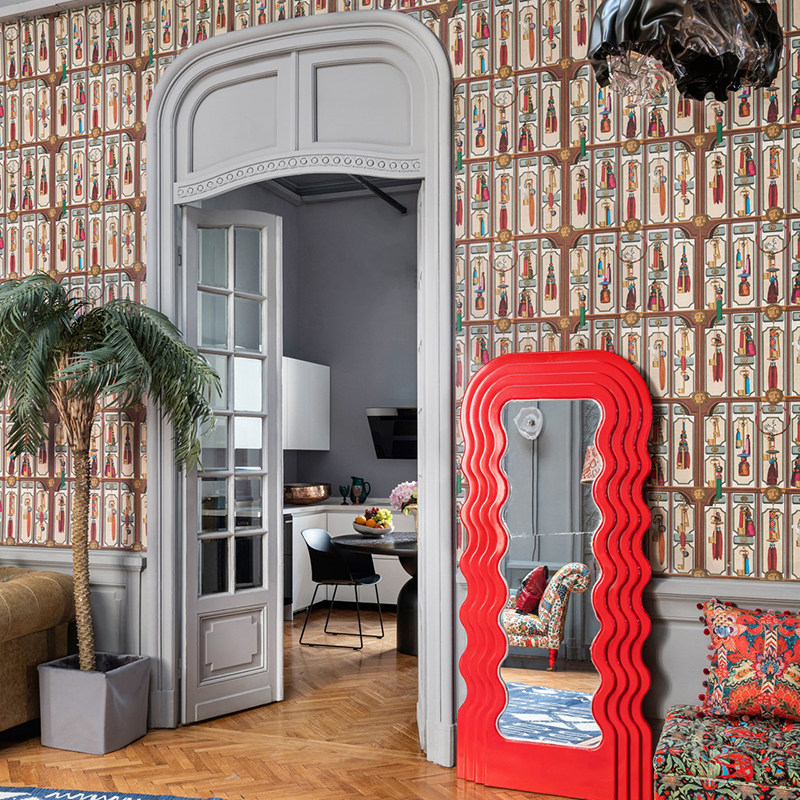 GARE DU NORD 罗马尼亚原装进口壁纸 彩色个性 列车 钥匙背景墙纸