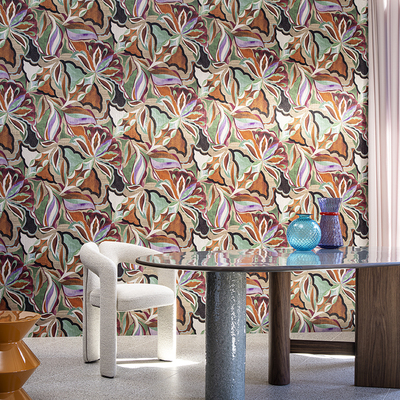 美式彩色绚丽卧室客厅壁纸