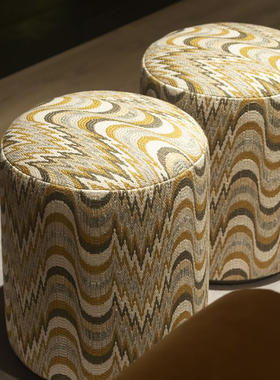 意大利dedar原装进口沙发椅子床头靠包布料Flimflam 水波纹面料