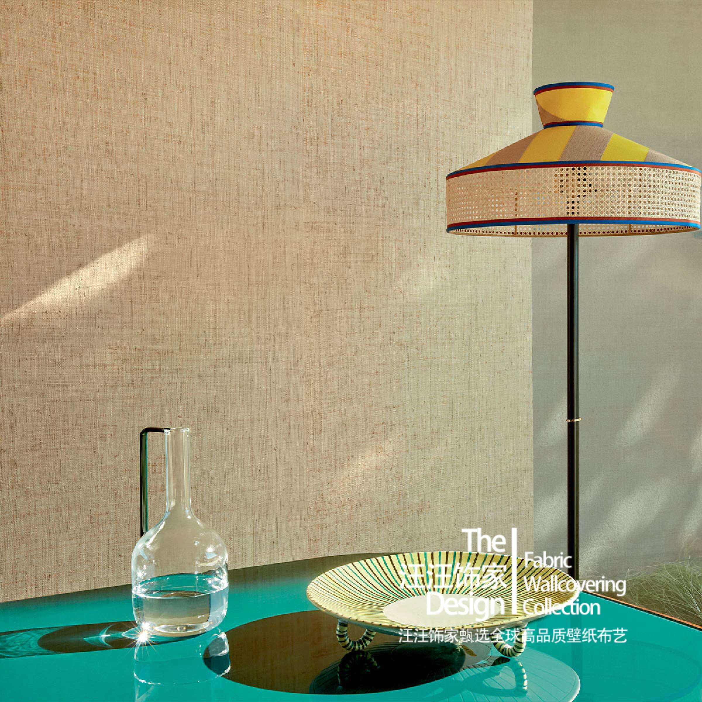 法国原装进口新款Merida天然拉菲草编织墙纸现代美式法式复古壁纸