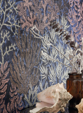 法国原装进口 Recif 海底植物啥珊瑚礁海草 卧室客厅玄关墙纸壁纸