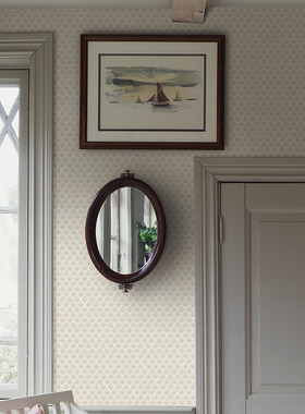 瑞典原装进口墙纸Svea 菱形格子棋盘图案 复古美式背景墙壁纸