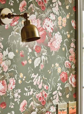 英国原装进口墙纸Stapleton park 美式轻奢卧室客厅餐厅背景壁纸