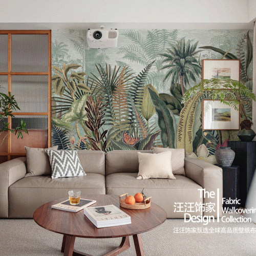 法国原装进口 Daintree 东南亚美式复古风格植物森林花鸟蝴蝶壁画