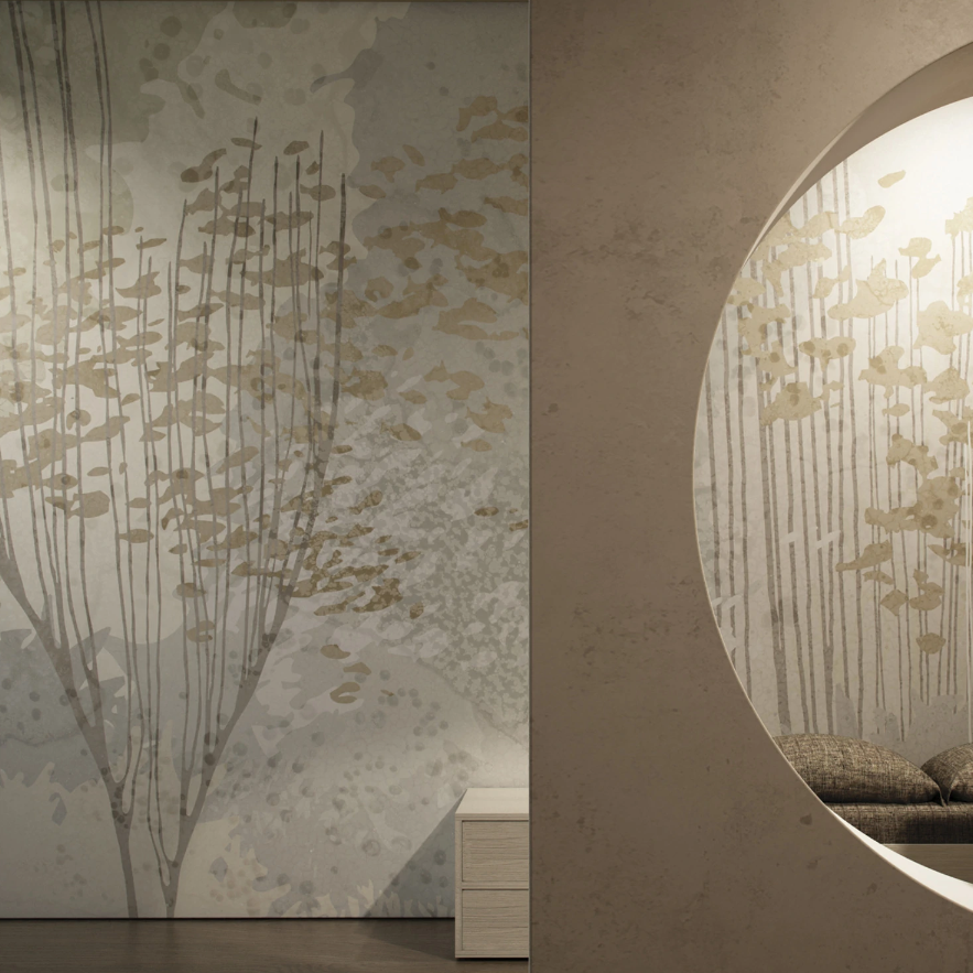 意大利进口glamora sealife 定制壁画美式轻奢油画设计感鱼群壁画