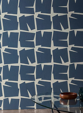 英国SCION原装进口墙纸MOQUI现代北欧轻奢几何格子图案背景墙壁纸