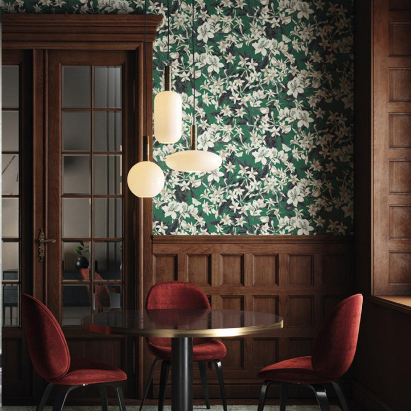 比利时原装进口墙纸壁纸KEN207百合花轻奢田园卧室客厅餐厅背景墙