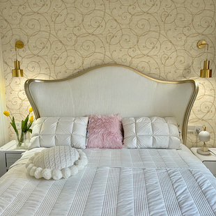 美国SBK原装进口El Paso库存壁纸 卧室美式复古藤条线条现货墙纸