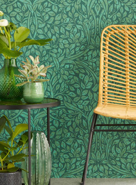 荷兰原装正品进口壁纸392510 392511 392512简约田园树叶卧室墙纸