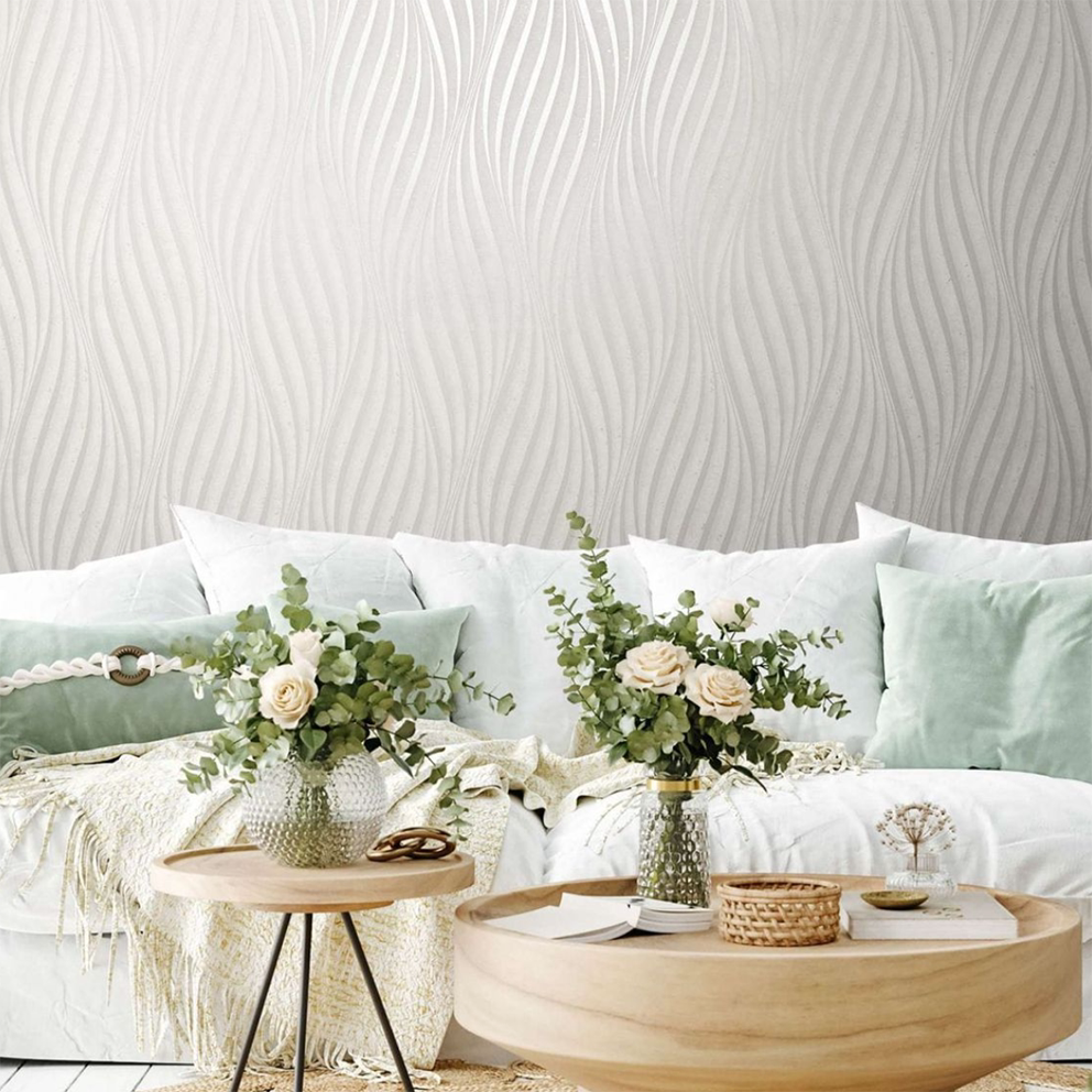 德国marburg原装进口city glow 现代简约几何波浪抽象背景墙壁纸