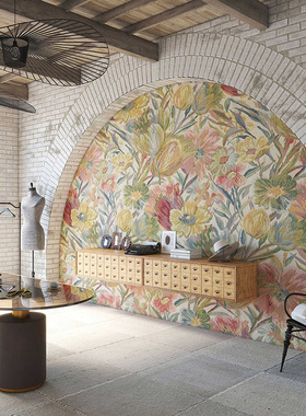 意大利原装进口壁画 Weft Garden 高级定制 春日花宴 背景墙壁纸