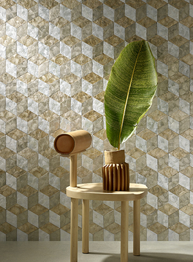 比利时进口arte壁纸Samal手工贝壳几何背景墙纸33700 33701 33702