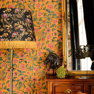 Mind the Gap原装进口墙纸 CHINESE ORNAMENT 美式复古花背景墙纸