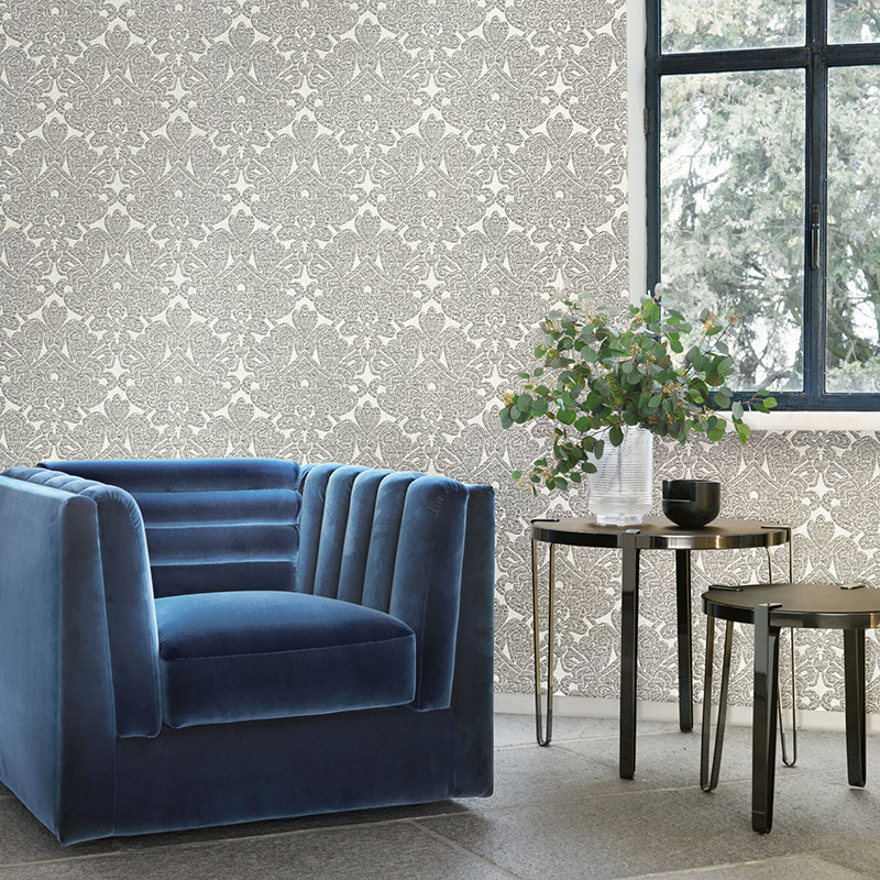 意大利原装进口壁纸trussardi楚萨迪7大马士革现代沙发背景纸现货