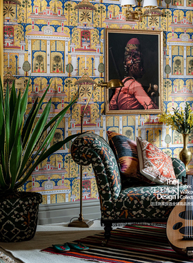 Marrakech 罗马尼亚原装进口壁纸 马拉喀什 拱门建筑 复古背景墙