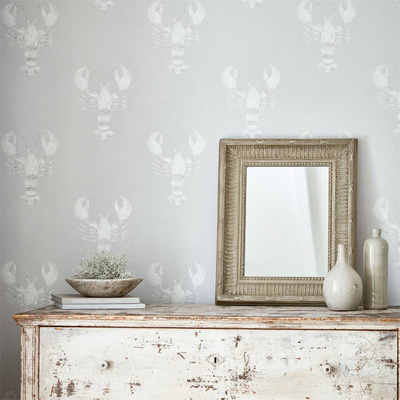 餐厅英国小龙虾卧室墙纸