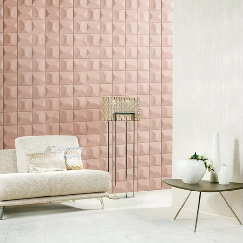 3D软包墙纸 现代轻奢隔音客厅卧室背景墙壁纸 几何麂皮绒面料墙布