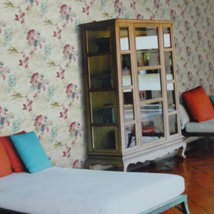 美国SBK原装进口墙纸 Detroit 底特律 美式田园花卉背景墙壁纸