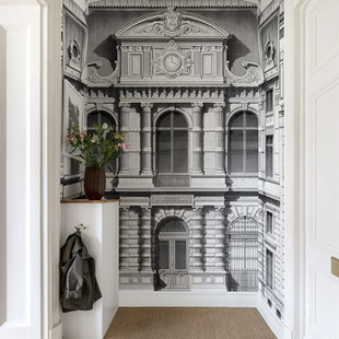 进口手绘法式 瑞典原装 建筑定制壁画意式 轻奢玄关卧室背景墙壁纸