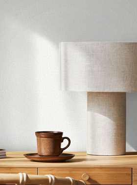 德国marburg原装进口纯色奶油风米色 亚麻暗纹质感客厅卧室壁纸