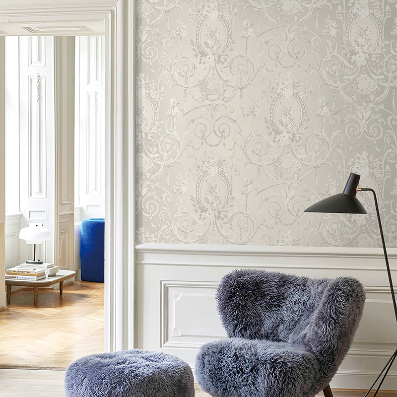 复古欧式背景墙壁纸巴洛克风