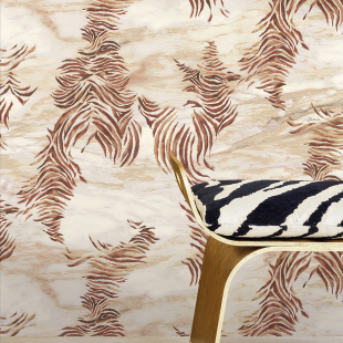 意大利深压纹原装正品进口 Roberto cavalli 9 斑马纹背景墙壁纸