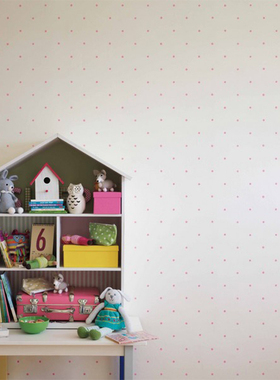 英国进口墙纸sanderson 波点 儿童房壁纸 214048 214049 214050