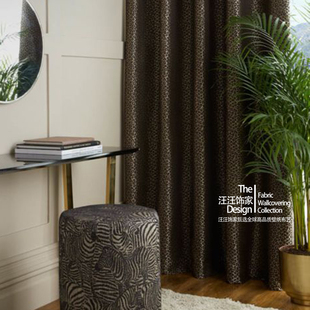 Kai英国进口面料沙发布艺窗帘 现代轻奢梅花豹纹 Fabric Amur